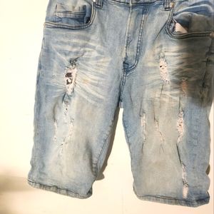 Black Denim mens jean shorts size 34